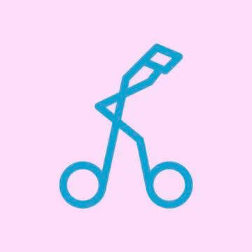Eyelashes curler vector icon isolated Stock Illustration