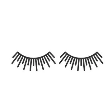 Eyelashes extension linear icon Stock-Illustration