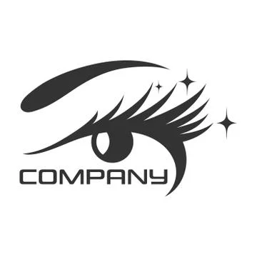 Eyelashes eye logo Stock Illustration