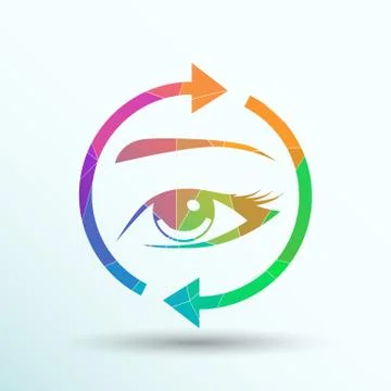 Eyelashes eyebrows vector eyelash eye  icon makeup isolated Stock Illustration