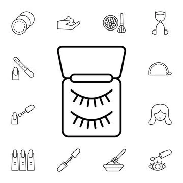Eyelashes flat vector icon in beauty pack Illustrazione stock