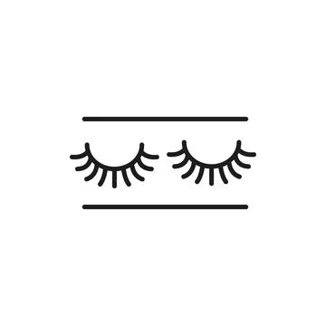 Eyelashes Icon Stock Illustration