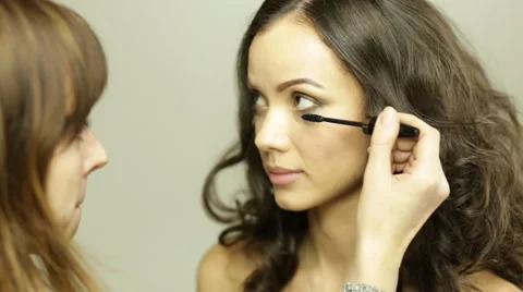 Eyelashes makeup Stock Footage 63043812