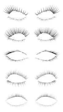 Eyelashes Set Stock Photos
