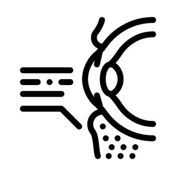 Eyelid correction surgery icon vector outline illustration Stock Illustration