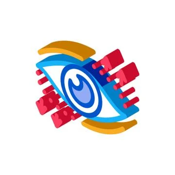 Eyelid correction surgery isometric icon vector illustration Stock Illustration