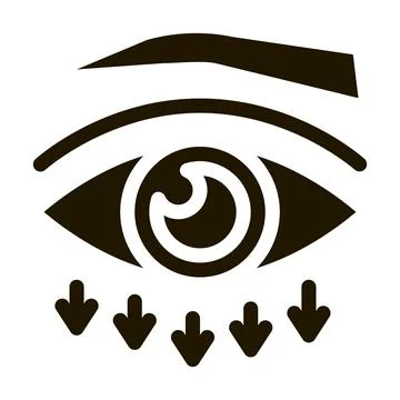 Eyelid plastic surgery icon Vector Glyph Illustration Stock Illustration