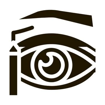 Eyelid surgery design phase icon Vector Glyph Illustration Stock Illustration