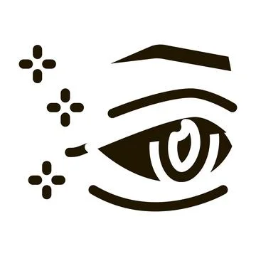 Eyelid surgery result icon Vector Glyph Illustration Stock Illustration