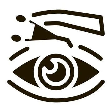 Eyelid surgery tool icon Vector Glyph Illustration Stock Illustration