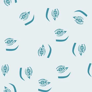 Eyeliner emo glyph seamless pattern Illustrazione stock