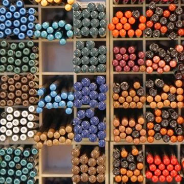 Eyeliners in shelf Stock Photos