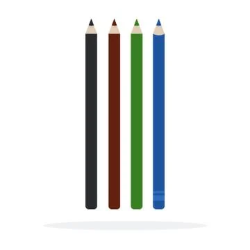 Eyeliners vector flat material design isolated object on white background. Stock Illustration