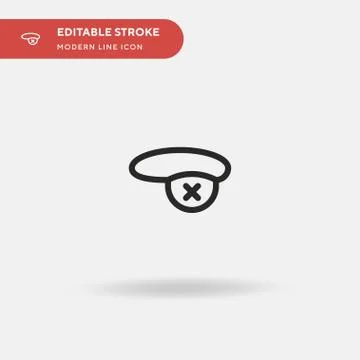 Eyepatch Simple vector icon. Illustration symbol design template for web mobi Stock Illustration