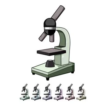 Eyepiece microscope cartoon vector graphic Stock Illustration