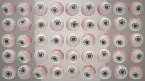 Eyes, alien eyeballs observing, looking around loop. Science fiction, fantasy. Stock Footage 156189895