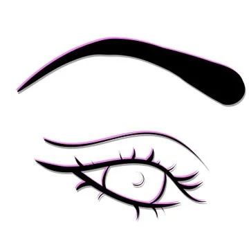 Eyes and eyebrows Stock Illustration
