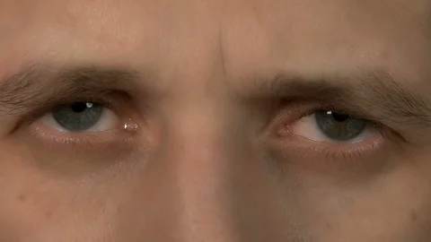 The eyes of an angry man close up Stock Footage 74411655