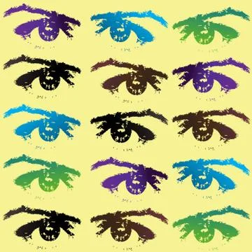 Eyes background Stock Illustration