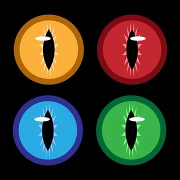 Eyes ball pack vector with much color Illustrazione stock