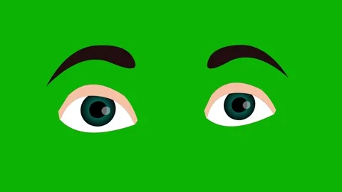 Eyes Blinking Animation – Green Screen. Human eyes blinking naturally Stock Footage 325495494