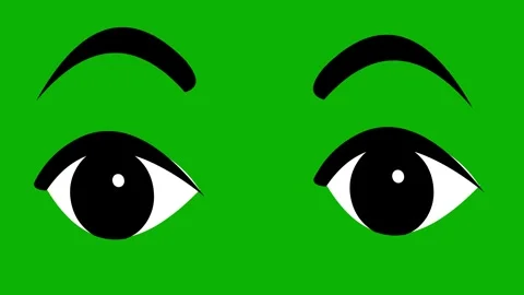 Eyes Blinking Animation – Green Screen. Human eyes blinking naturally Video stock 325495506