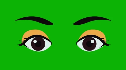 Eyes Blinking Animation – Green Screen. Human eyes blinking naturally Video stock 325495523