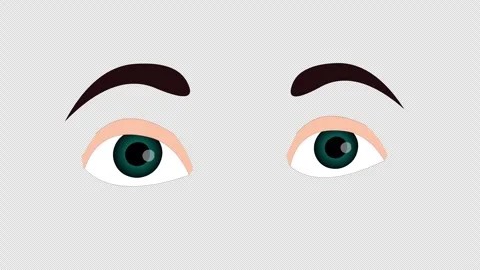 Eyes Blinking Animation with Transparent Background. Natural blink motion Stock Footage 325496472