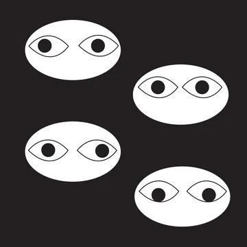Eyes in circles Stock Illustration