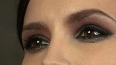 Eyes, close-up, make-up. Stock Footage 64643835