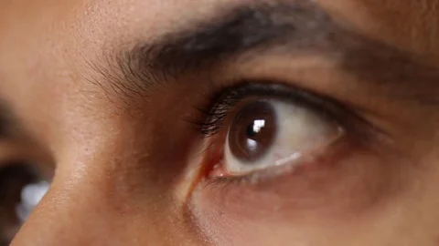 Eyes close up. of a man looking to a window Stock Footage 119956397