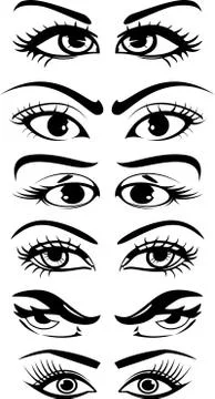 Eyes collection Stock Illustration