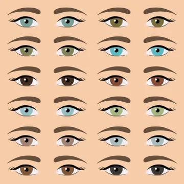 Eyes collection Stock Illustration
