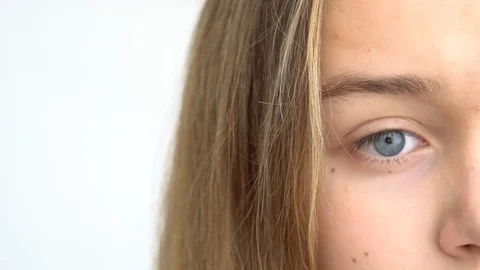 Eyes of cute girl Stock Footage 111141753