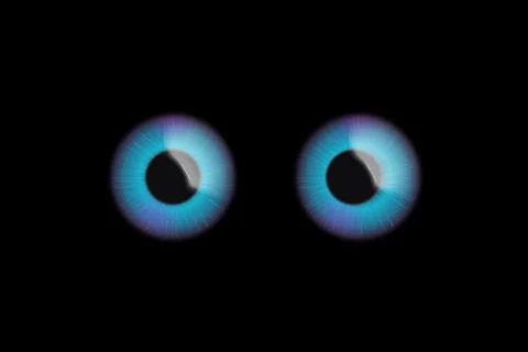 Eyes on dark Stock Illustration