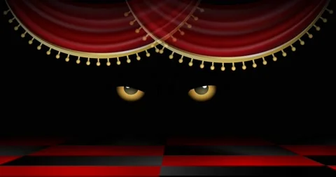 Eyes in the dark room Video stock 152682191