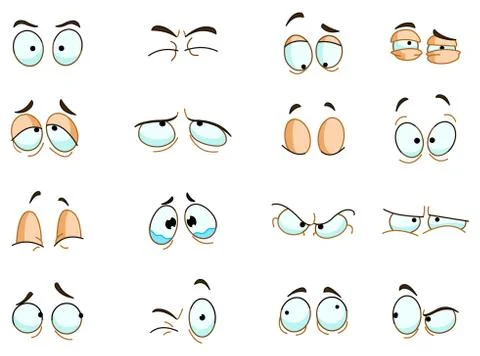 Eyes expressions Stock Illustration