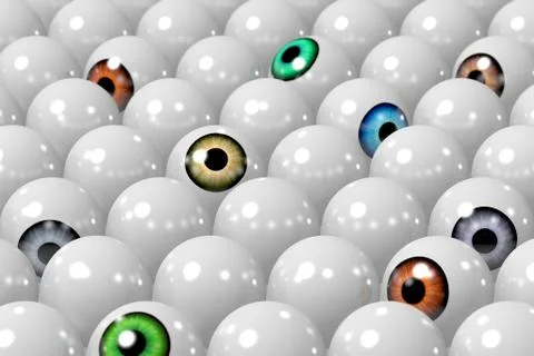 Eyes/ eyeballs - sight/ vision concept - 3D illustration; Stock Illustration