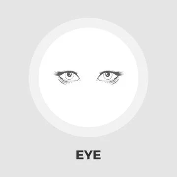 Eyes flat icon Stock Illustration