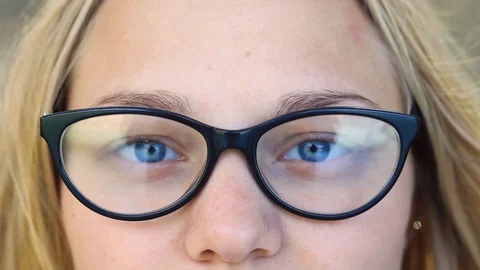 Eyes in glasses close-up. Stock Footage 94080840