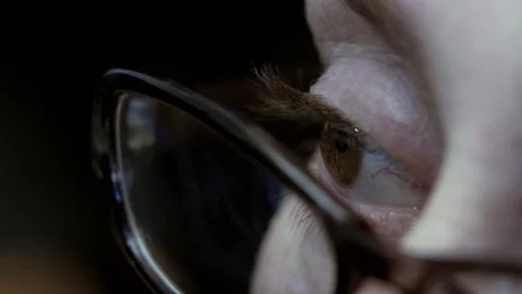 Eyes in glasses close-up. Stock Footage 182658505