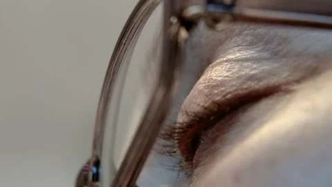 Eyes in glasses close-up. Stock Footage 184843235
