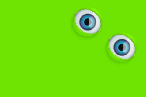 Eyes on green Stock Illustration