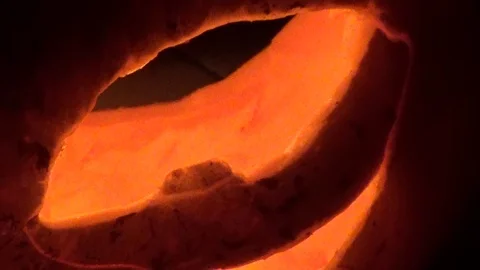 The eyes with Jolly pumpkin Stock Footage 85853845