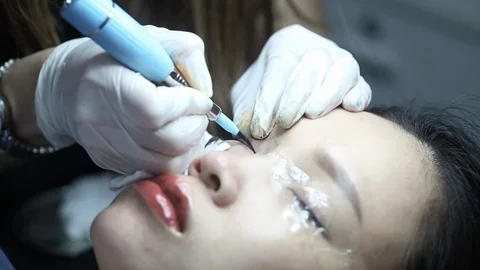 Eye's lifting Stock Footage 103132244