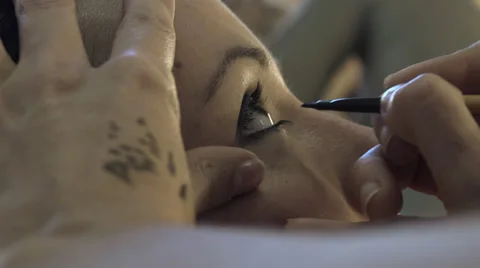 Eyes make up close up Stock Footage 34988142