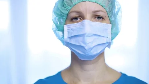  Eyes of a medic close-up Stock Footage 82235861