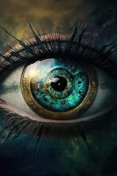 Eyes of minute seeing Stock Illustration