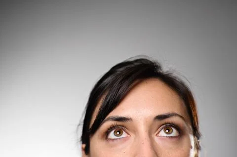 Eyes only, looking up Stock Photos
