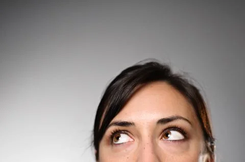 Eyes only, looking up Stock Photos